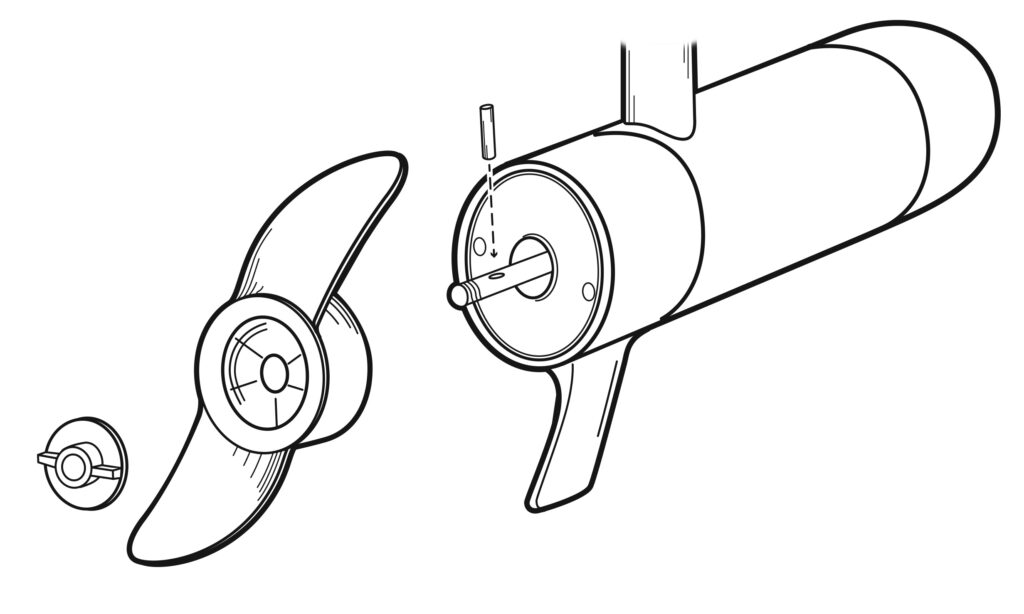 Watersnake55131 2bladeprop Assembly